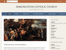 Tablet Screenshot of annunciationchurchks.org